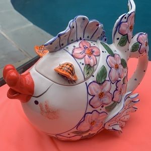 Blue Sky Clayworks Flower Garden Teapot - Thumbnail 3